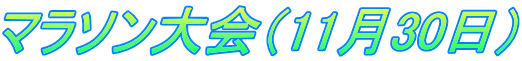 マラソン大会（11月30日）