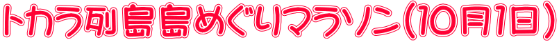 トカラ列島島めぐりマラソン（１０月１日）