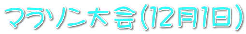 マラソン大会（１２月１日）