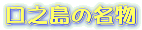 口之島の名物