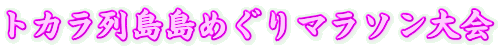 トカラ列島島めぐりマラソン大会