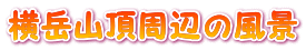 横岳山頂周辺の風景